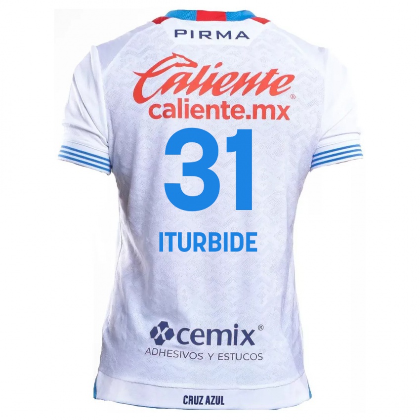 Criança Camisola Luis Iturbide #31 Branco Azul Alternativa 2024/25 Camisa