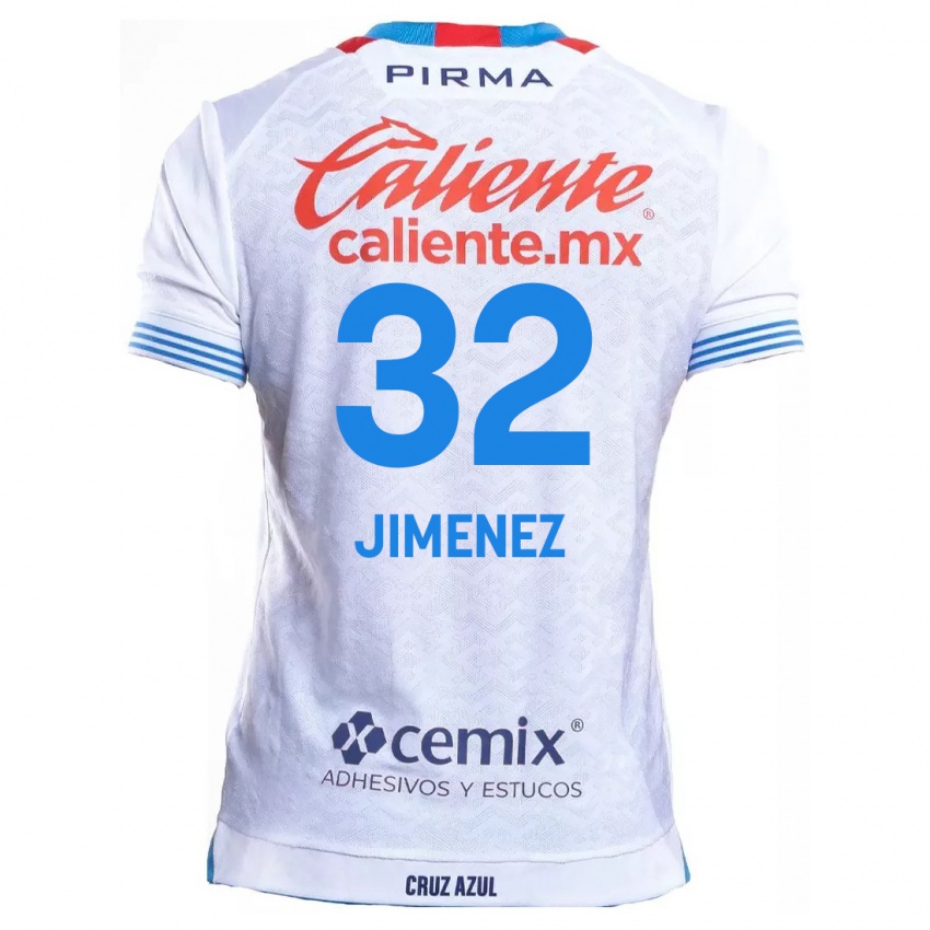 Criança Camisola Cristian Jimenez #32 Branco Azul Alternativa 2024/25 Camisa