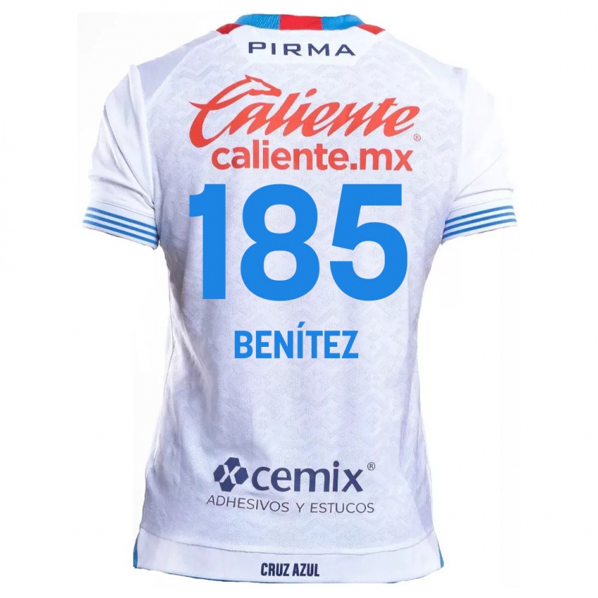 Criança Camisola Cristopher Benitez #185 Branco Azul Alternativa 2024/25 Camisa