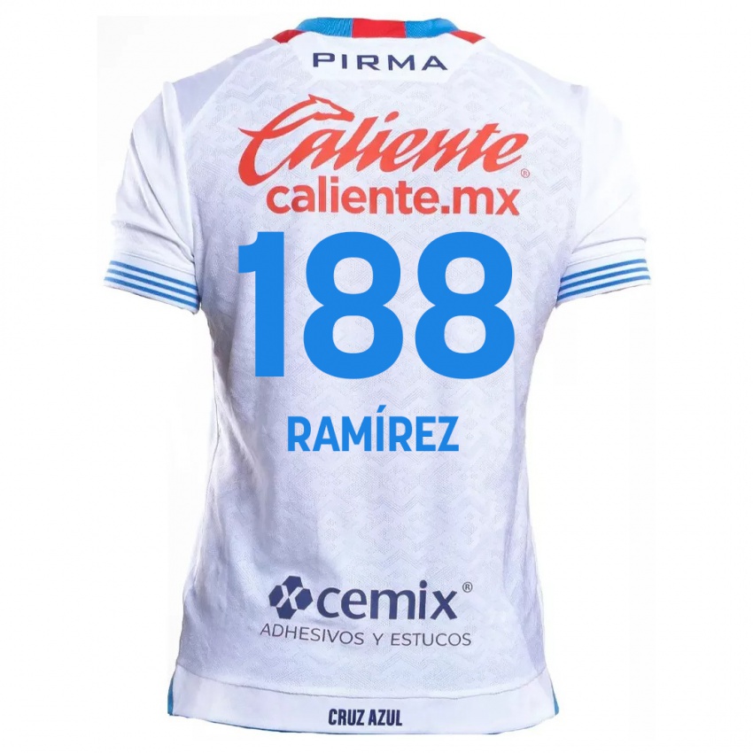 Criança Camisola Diego Ramírez #188 Branco Azul Alternativa 2024/25 Camisa