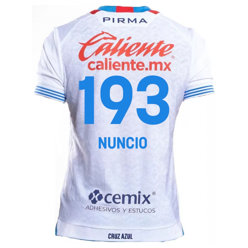 Criança Camisola Jorge Nuncio #193 Branco Azul Alternativa 2024/25 Camisa