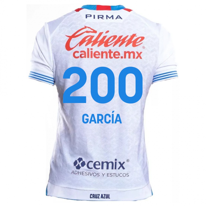 Criança Camisola Jorge Garcia #200 Branco Azul Alternativa 2024/25 Camisa