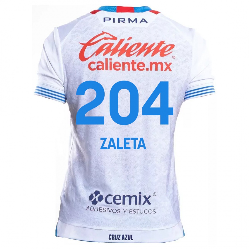 Criança Camisola Mauro Zaleta #204 Branco Azul Alternativa 2024/25 Camisa