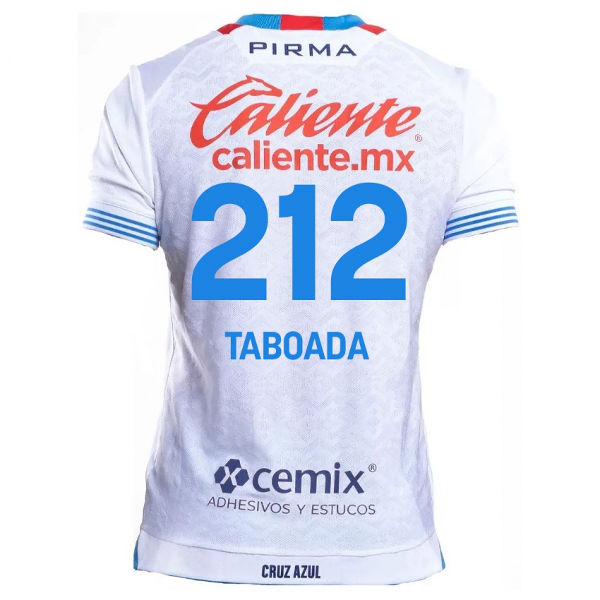 Criança Camisola Víctor Taboada #212 Branco Azul Alternativa 2024/25 Camisa