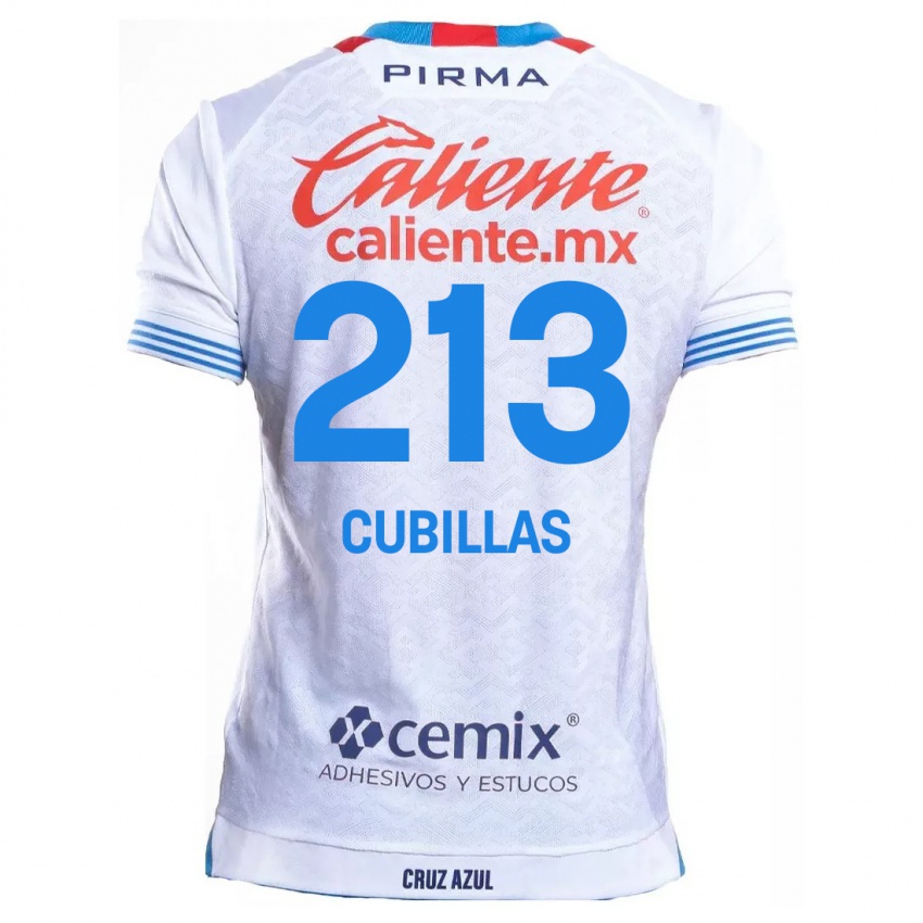 Criança Camisola Andre Cubillas #213 Branco Azul Alternativa 2024/25 Camisa