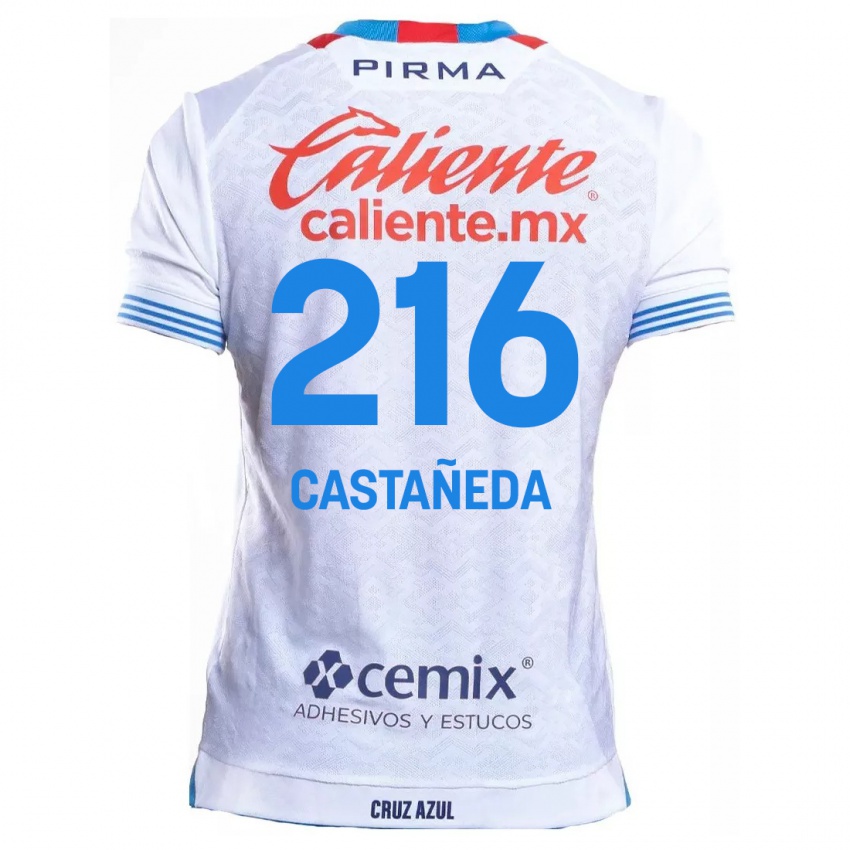 Criança Camisola Ian Castañeda #216 Branco Azul Alternativa 2024/25 Camisa