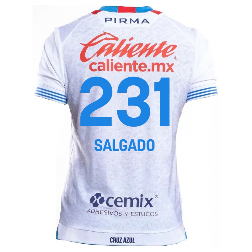 Criança Camisola Bruno Salgado #231 Branco Azul Alternativa 2024/25 Camisa