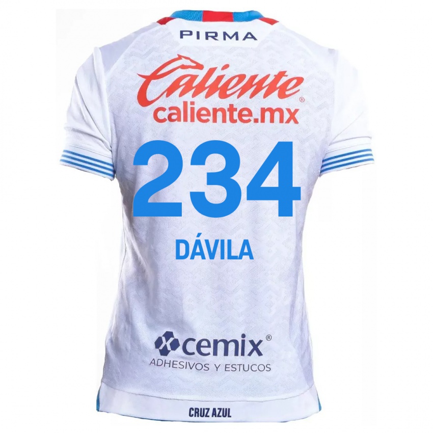 Criança Camisola Emilio Dávila #234 Branco Azul Alternativa 2024/25 Camisa