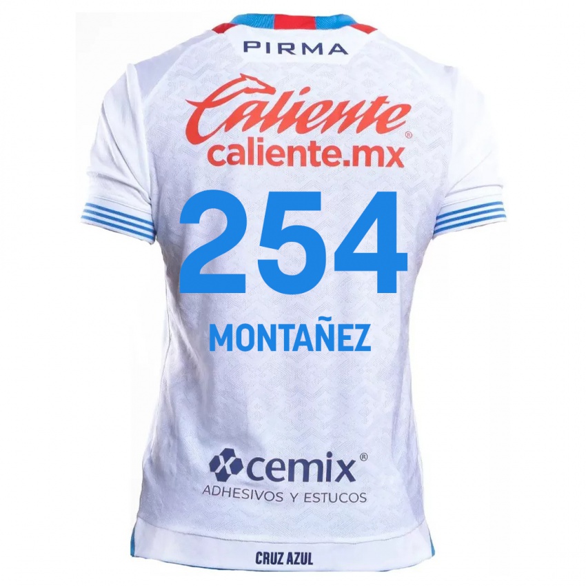 Criança Camisola Humberto Montañez #254 Branco Azul Alternativa 2024/25 Camisa