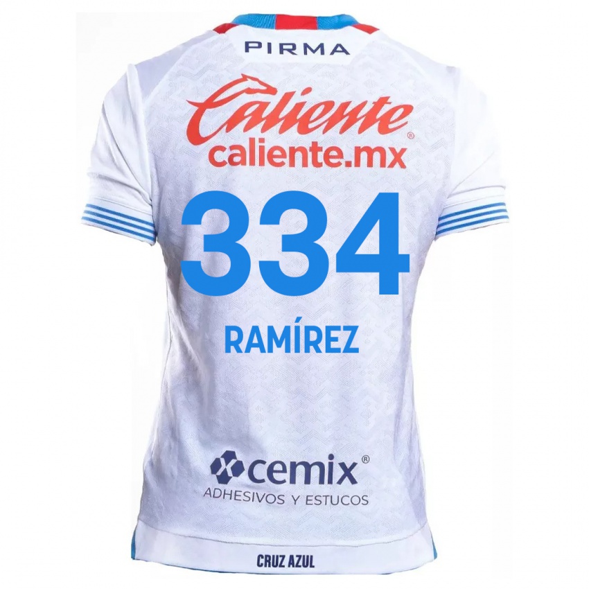 Criança Camisola Mauricio Ramírez #334 Branco Azul Alternativa 2024/25 Camisa