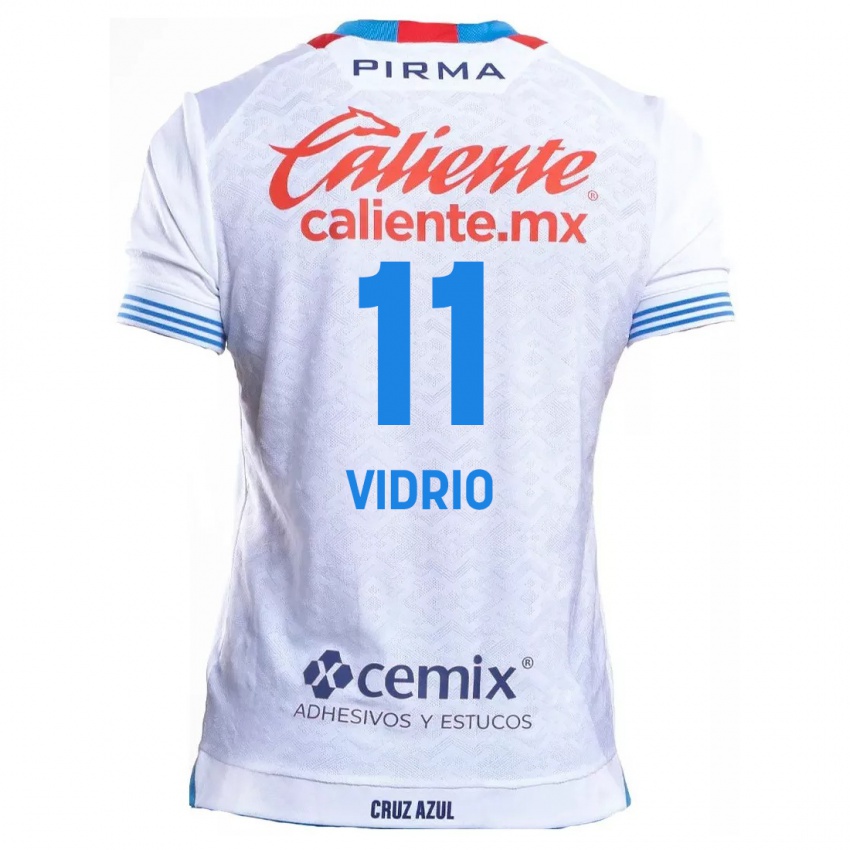 Criança Camisola Nailea Vidrio #11 Branco Azul Alternativa 2024/25 Camisa