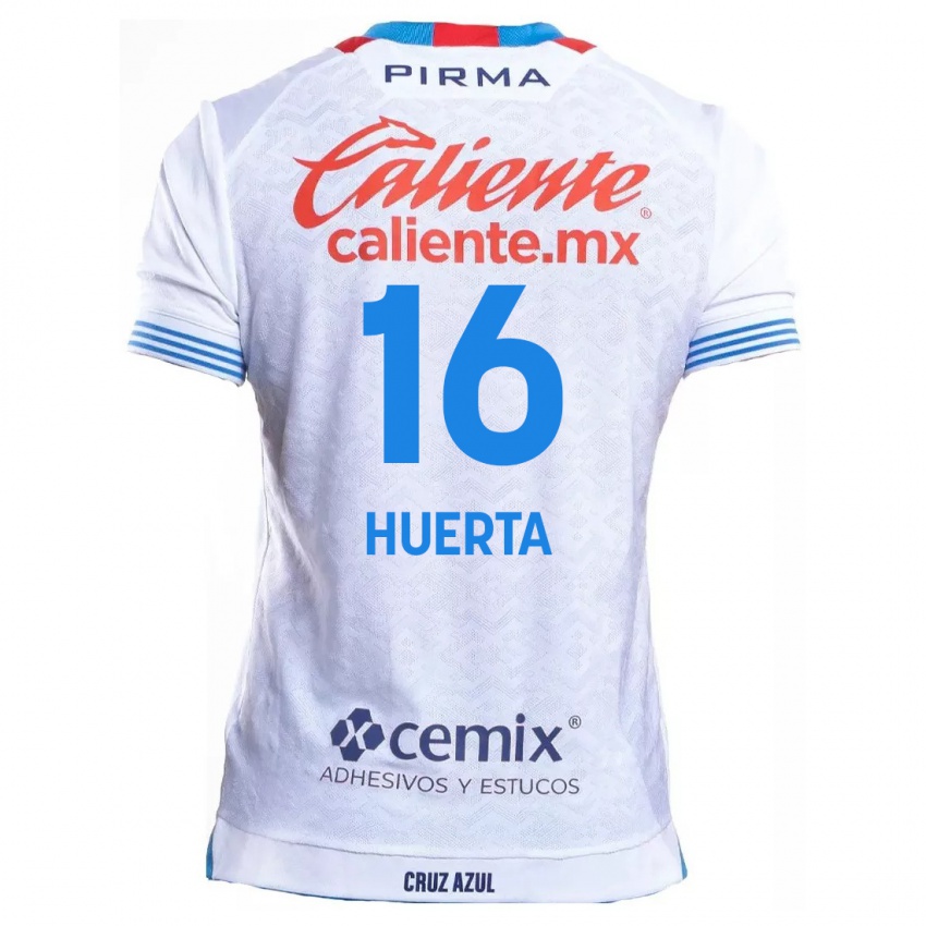 Criança Camisola Ana Gabriela Huerta #16 Branco Azul Alternativa 2024/25 Camisa