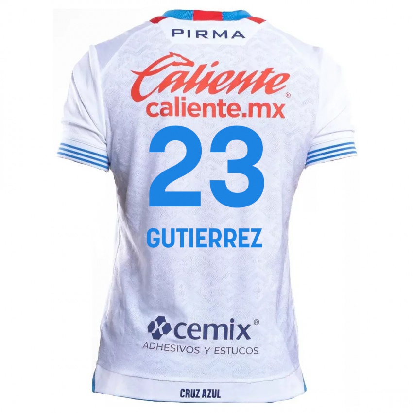 Criança Camisola Ivonne Gutierrez #23 Branco Azul Alternativa 2024/25 Camisa