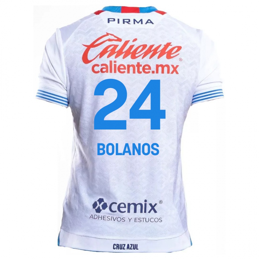 Criança Camisola Jatziry Bolanos #24 Branco Azul Alternativa 2024/25 Camisa