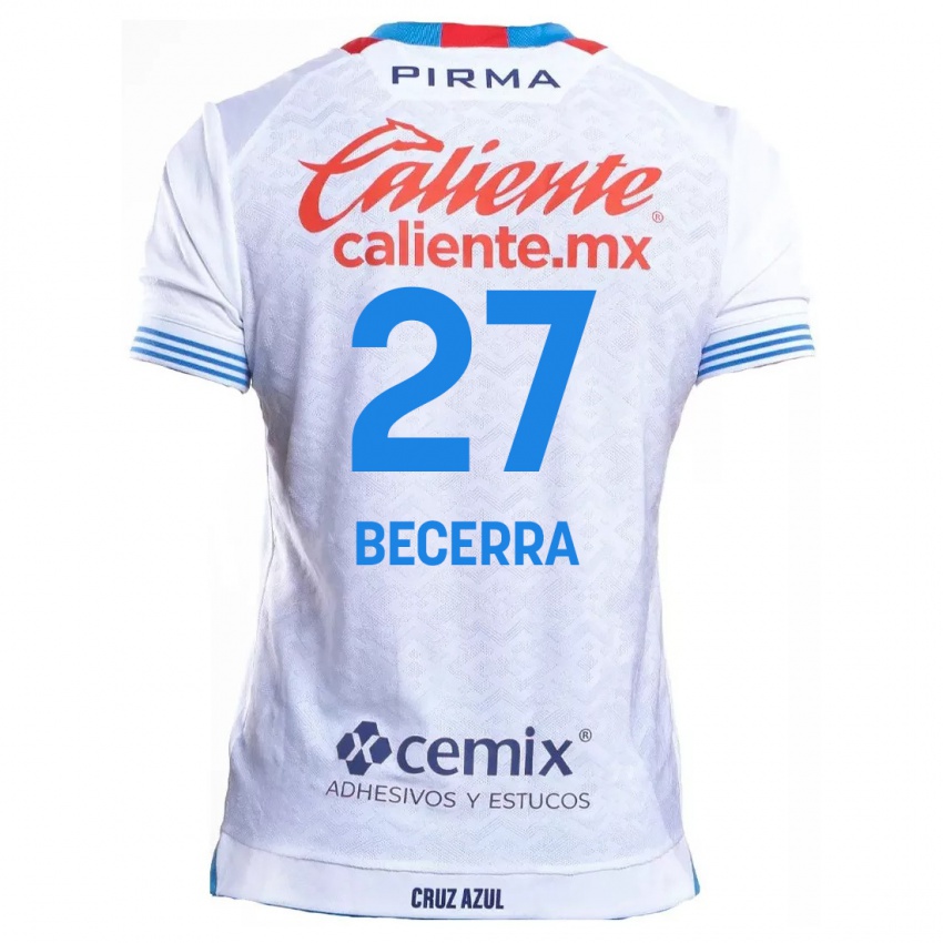 Criança Camisola Ana Becerra #27 Branco Azul Alternativa 2024/25 Camisa