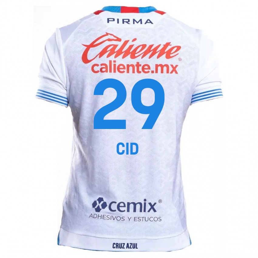 Criança Camisola Claudia Cid #29 Branco Azul Alternativa 2024/25 Camisa