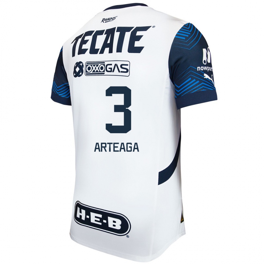 Criança Camisola Gerardo Arteaga #3 Branco Azul Alternativa 2024/25 Camisa