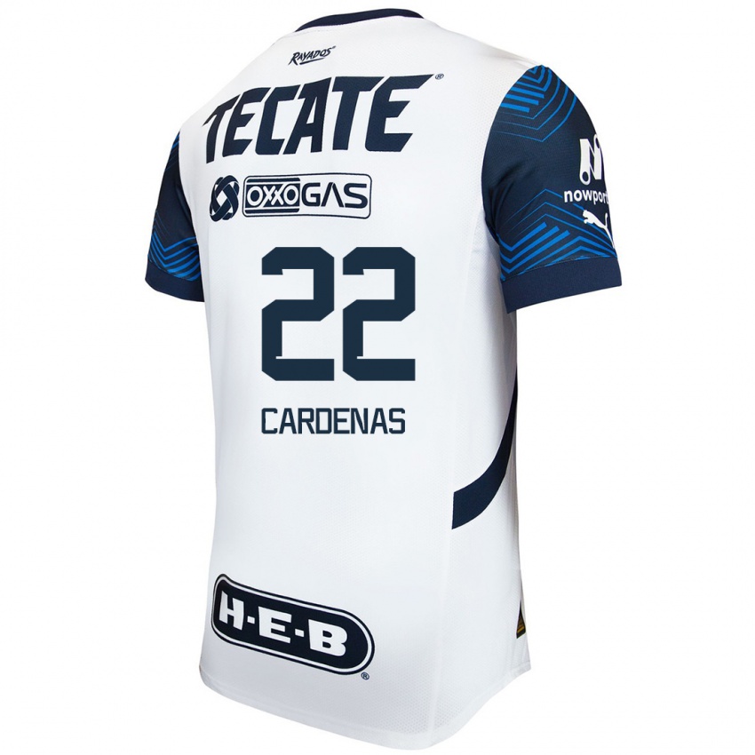 Criança Camisola Luis Cárdenas #22 Branco Azul Alternativa 2024/25 Camisa