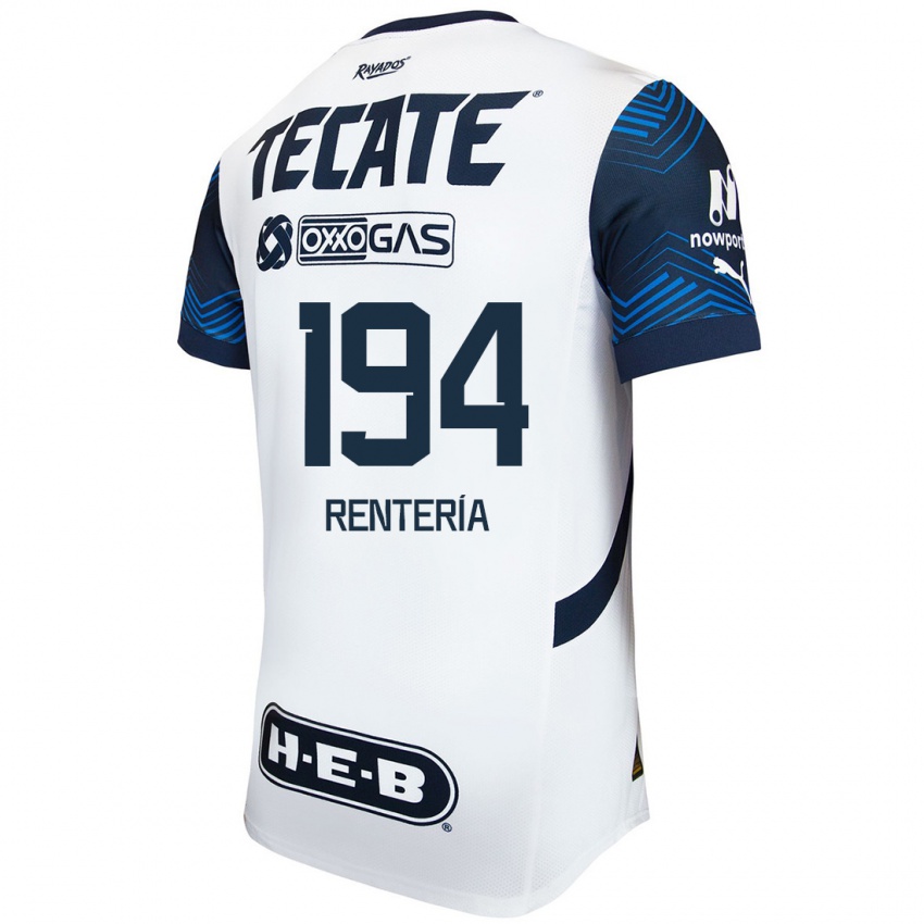 Criança Camisola Ricardo Rentería #194 Branco Azul Alternativa 2024/25 Camisa