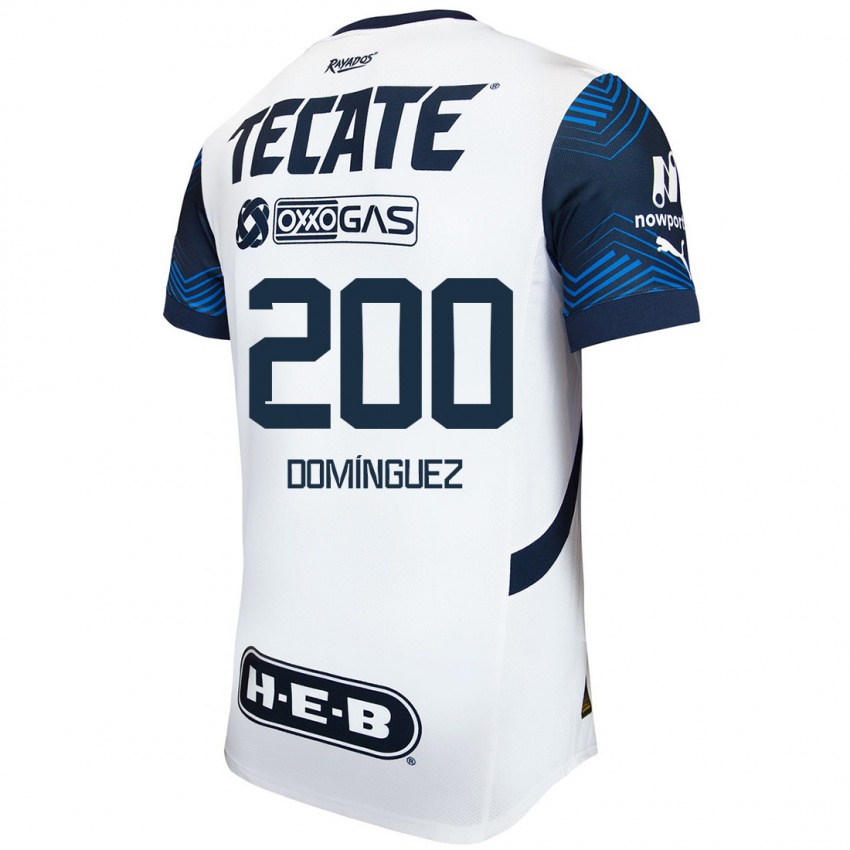 Criança Camisola Joel Domínguez #200 Branco Azul Alternativa 2024/25 Camisa