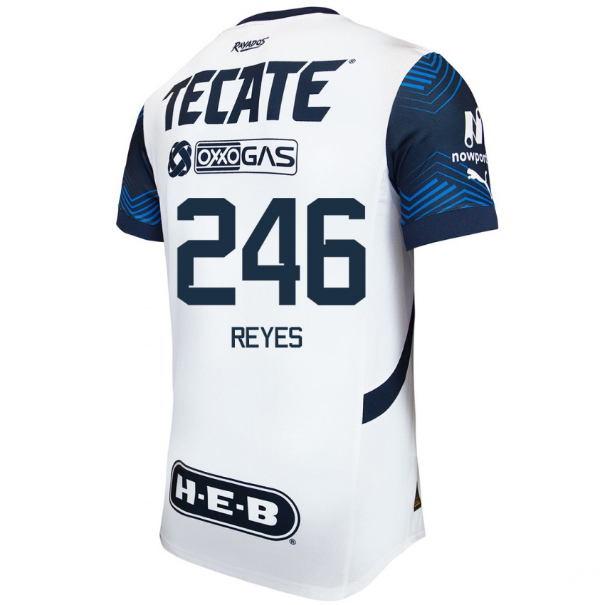 Criança Camisola Cristian Reyes #246 Branco Azul Alternativa 2024/25 Camisa