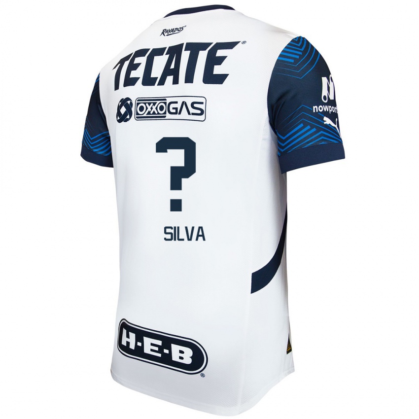 Criança Camisola Patricio Silva #0 Branco Azul Alternativa 2024/25 Camisa