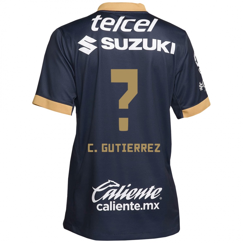 Criança Camisola Carlos Gutiérrez #0 Obsidiana Ouro Branco Alternativa 2024/25 Camisa