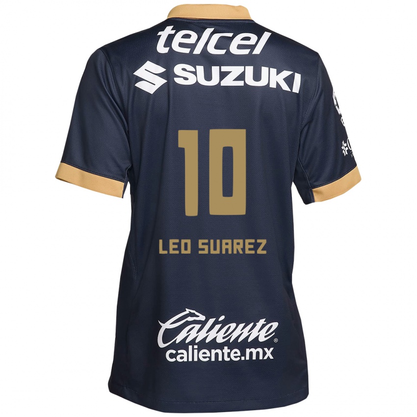 Criança Camisola Leo Suarez #10 Obsidiana Ouro Branco Alternativa 2024/25 Camisa