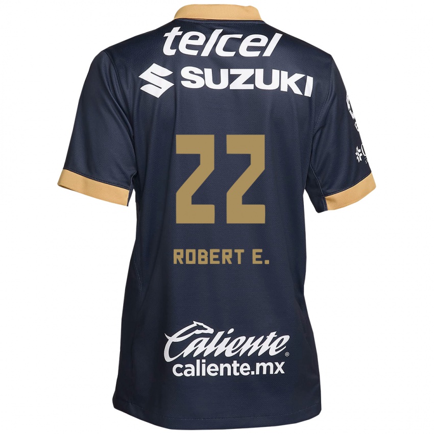 Criança Camisola Robert Ergas #22 Obsidiana Ouro Branco Alternativa 2024/25 Camisa