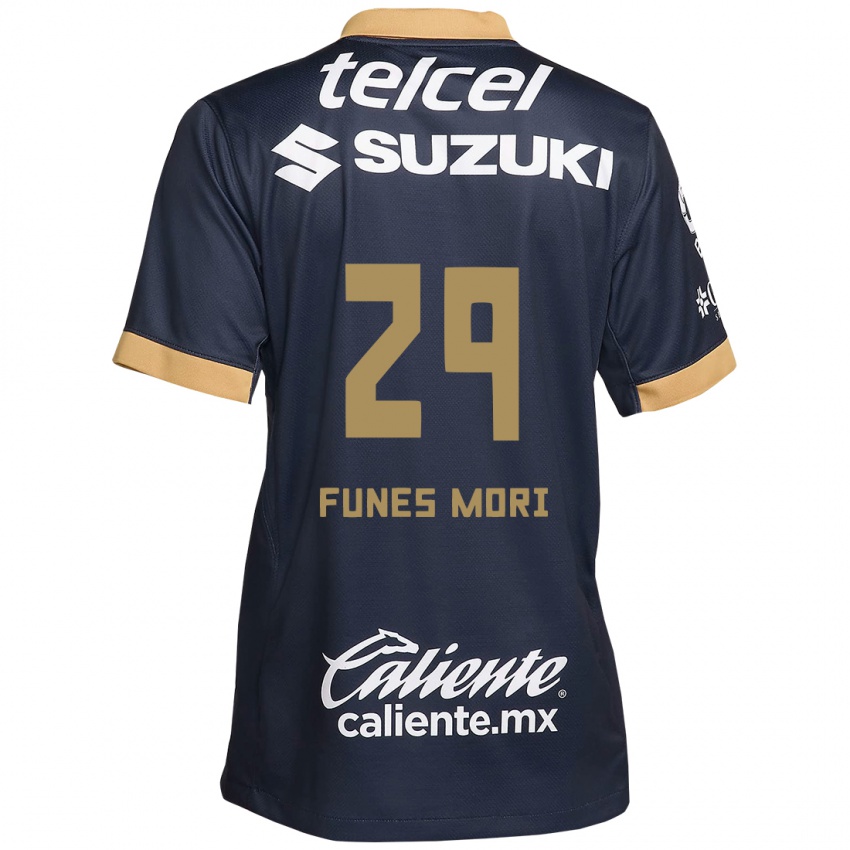 Criança Camisola Rogelio Funes Mori #29 Obsidiana Ouro Branco Alternativa 2024/25 Camisa