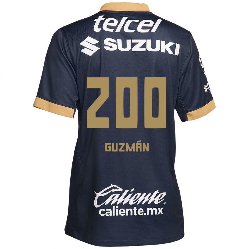 Criança Camisola Alan Guzmán #200 Obsidiana Ouro Branco Alternativa 2024/25 Camisa