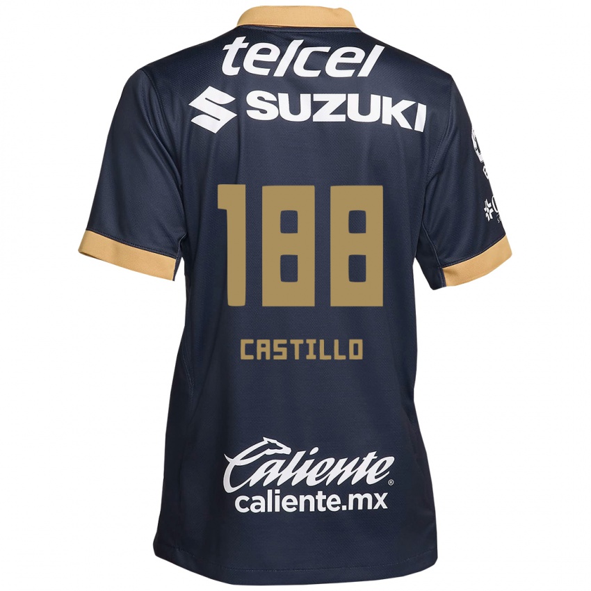 Criança Camisola Christian Castillo #188 Obsidiana Ouro Branco Alternativa 2024/25 Camisa