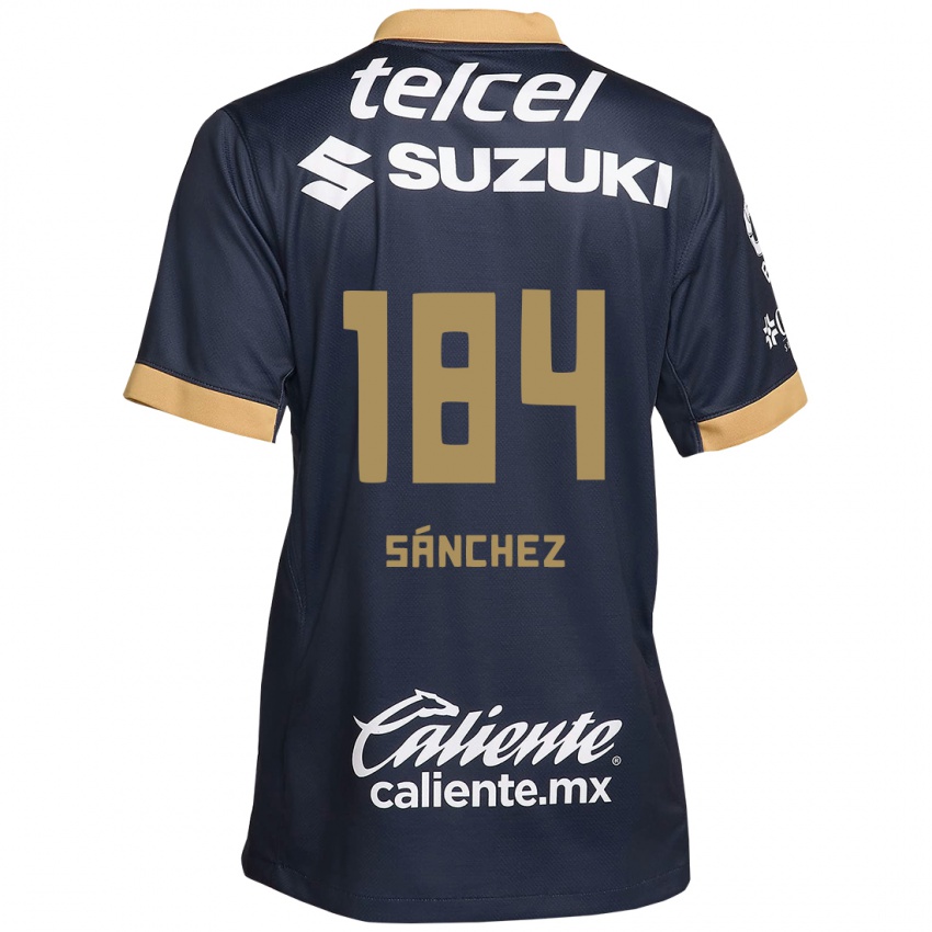 Criança Camisola Manuel Sánchez #184 Obsidiana Ouro Branco Alternativa 2024/25 Camisa