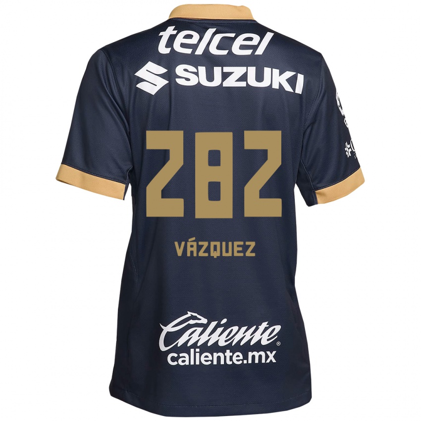 Criança Camisola Austin Vázquez #282 Obsidiana Ouro Branco Alternativa 2024/25 Camisa