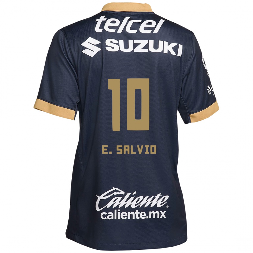 Criança Camisola Eduardo Salvio #10 Obsidiana Ouro Branco Alternativa 2024/25 Camisa