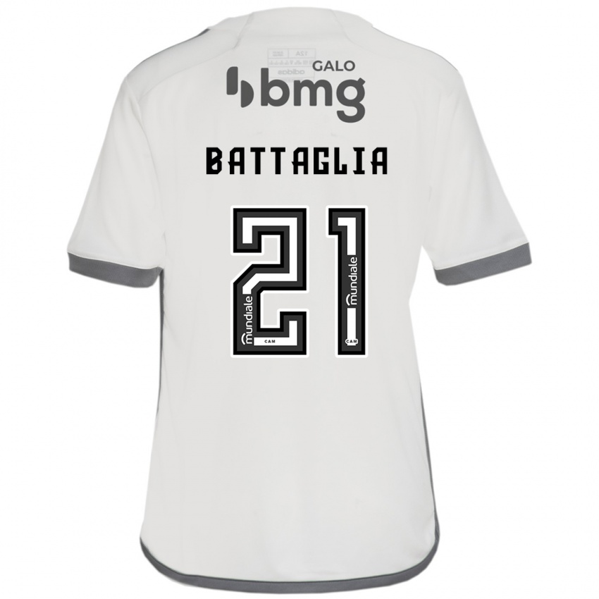 Criança Camisola Rodrigo Battaglia #21 Off White Alternativa 2024/25 Camisa