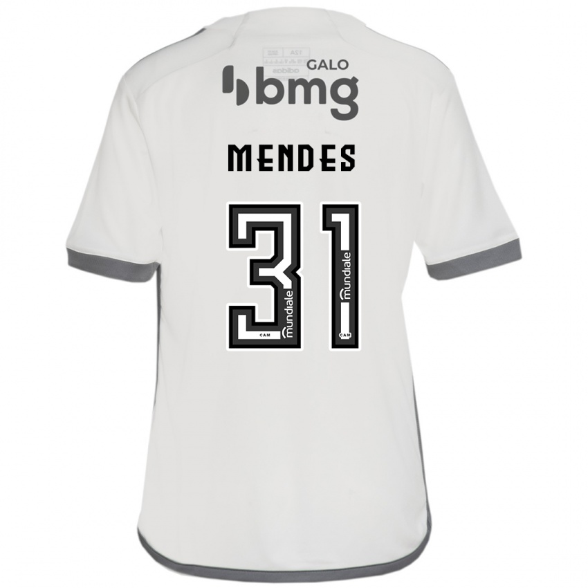 Criança Camisola Matheus Mendes #31 Off White Alternativa 2024/25 Camisa