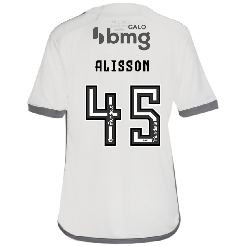 Criança Camisola Alisson #45 Off White Alternativa 2024/25 Camisa