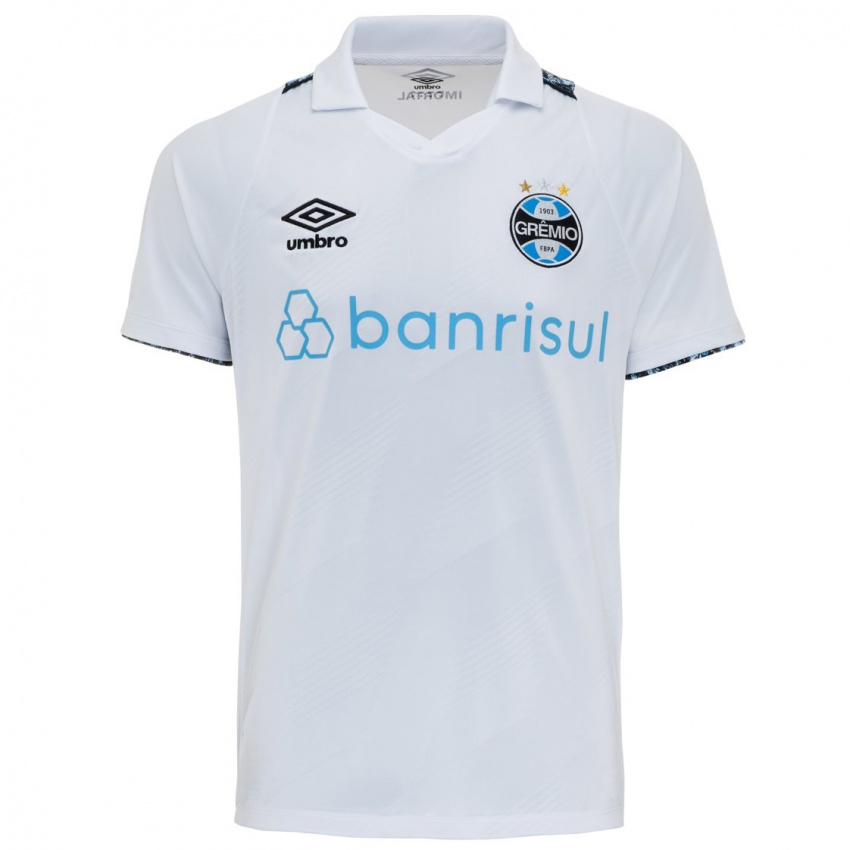 Criança Camisola Vinicius Bagnara #0 Branco Azul Alternativa 2024/25 Camisa