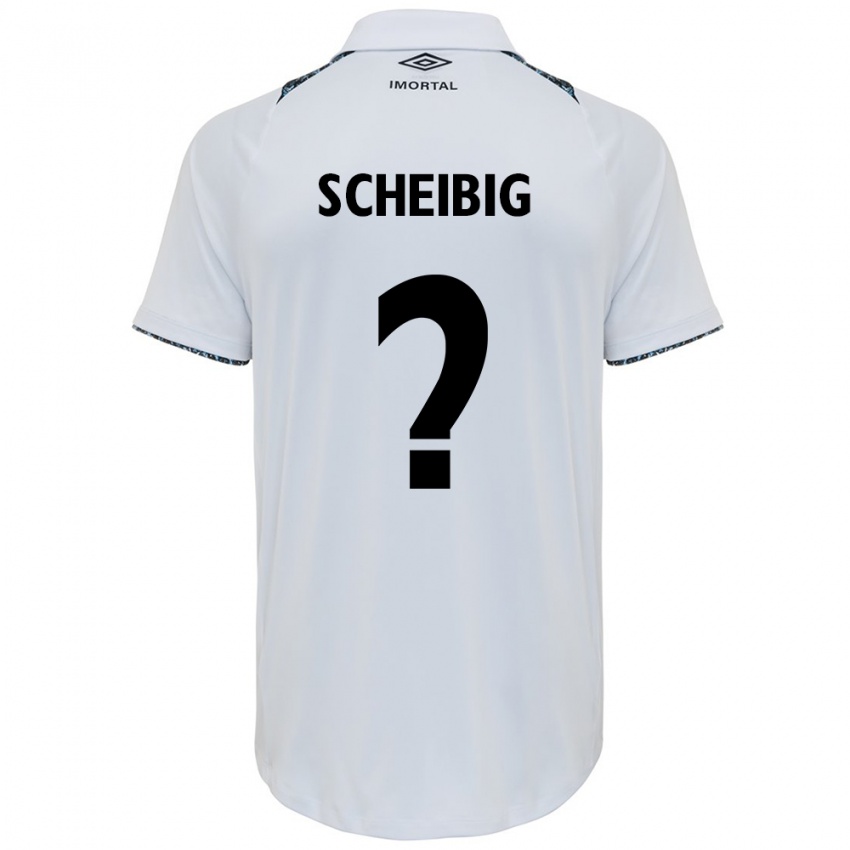 Criança Camisola Felipe Scheibig #0 Branco Azul Alternativa 2024/25 Camisa