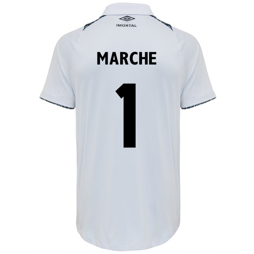 Criança Camisola Agustin Marchesin #1 Branco Azul Alternativa 2024/25 Camisa