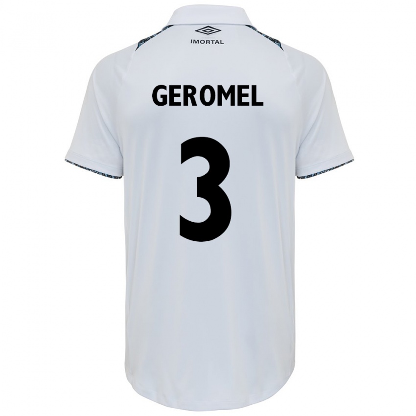 Criança Camisola Pedro Geromel #3 Branco Azul Alternativa 2024/25 Camisa