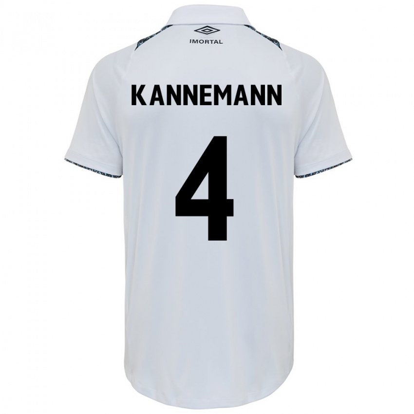 Criança Camisola Walter Kannemann #4 Branco Azul Alternativa 2024/25 Camisa