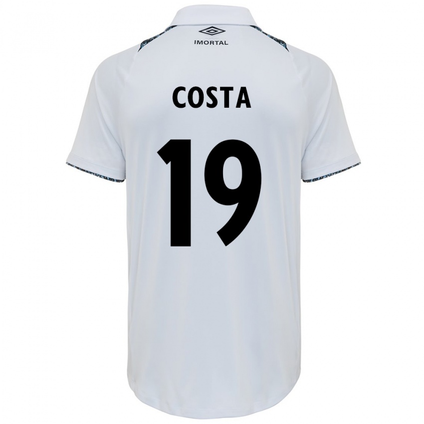 Criança Camisola Diego Costa #19 Branco Azul Alternativa 2024/25 Camisa