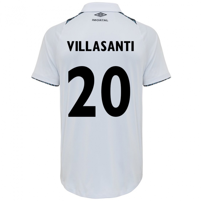 Criança Camisola Mathías Villasanti #20 Branco Azul Alternativa 2024/25 Camisa