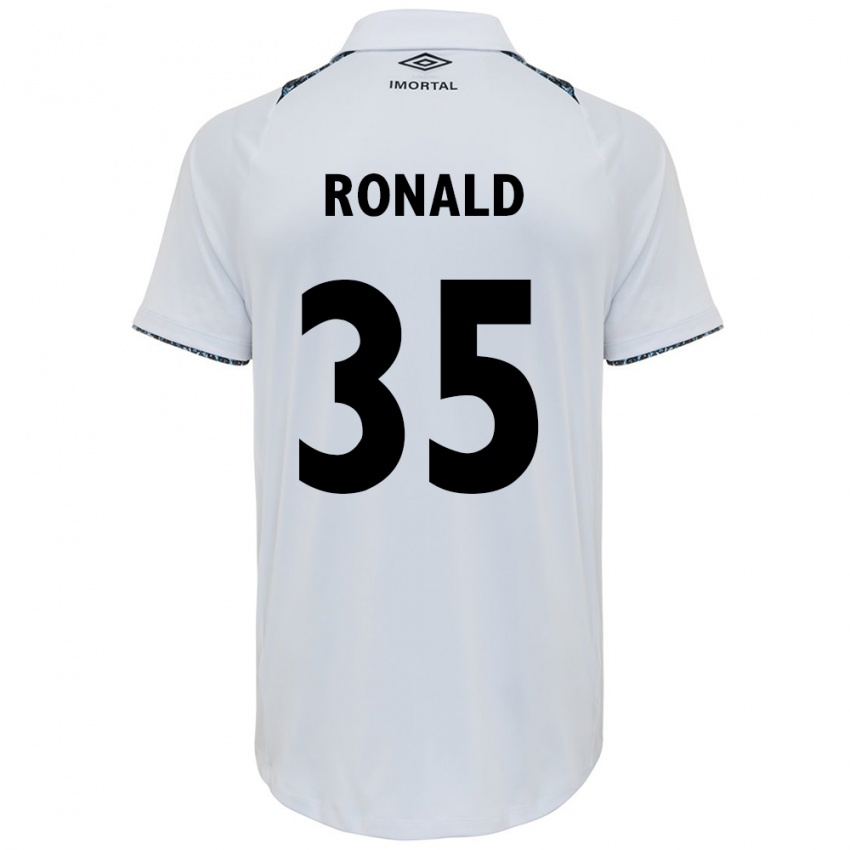 Criança Camisola Ronald #35 Branco Azul Alternativa 2024/25 Camisa