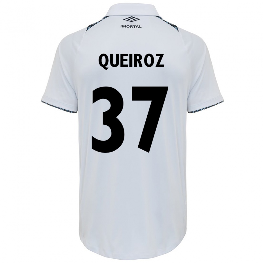 Criança Camisola Du Queiroz #37 Branco Azul Alternativa 2024/25 Camisa