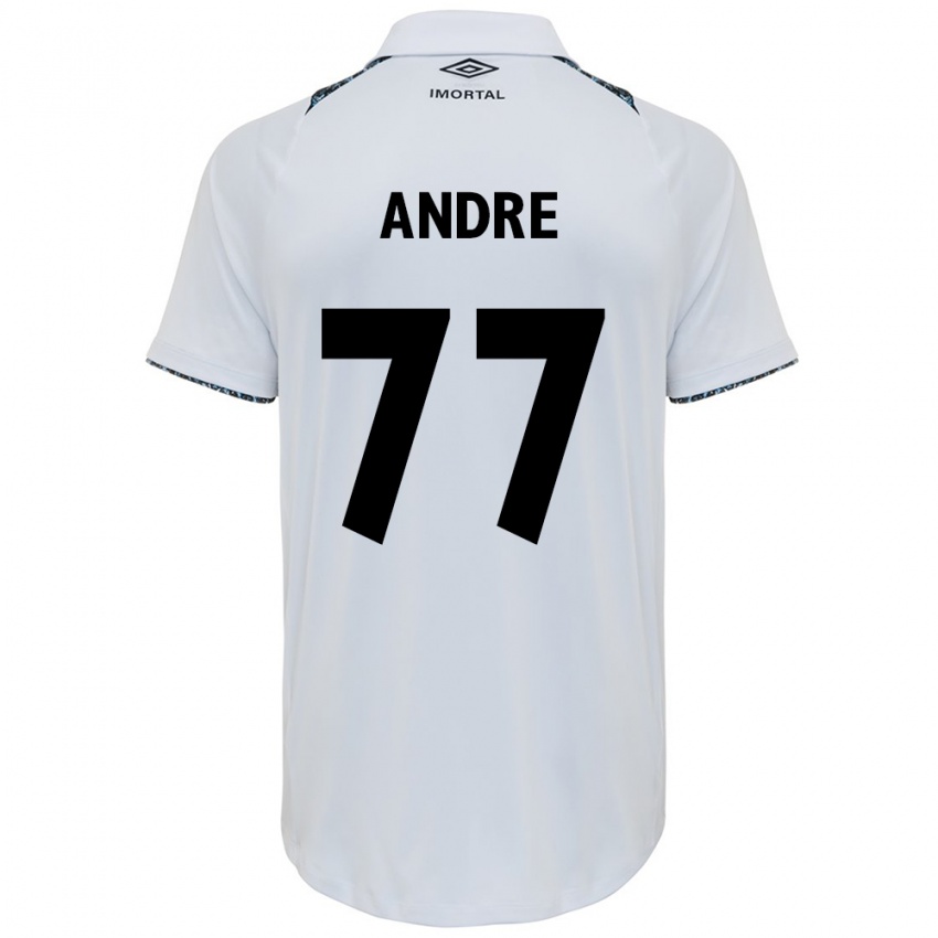 Criança Camisola André #77 Branco Azul Alternativa 2024/25 Camisa