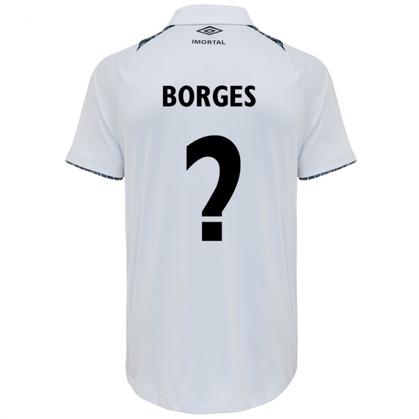 Criança Camisola Nathan Borges #0 Branco Azul Alternativa 2024/25 Camisa