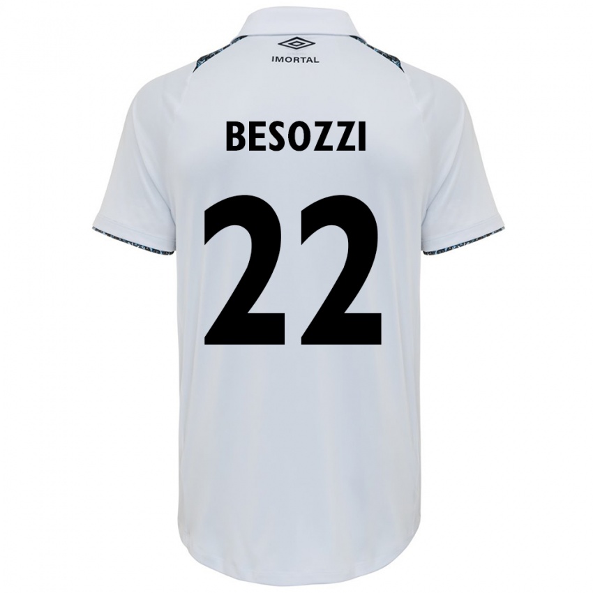 Criança Camisola Lucas Besozzi #22 Branco Azul Alternativa 2024/25 Camisa